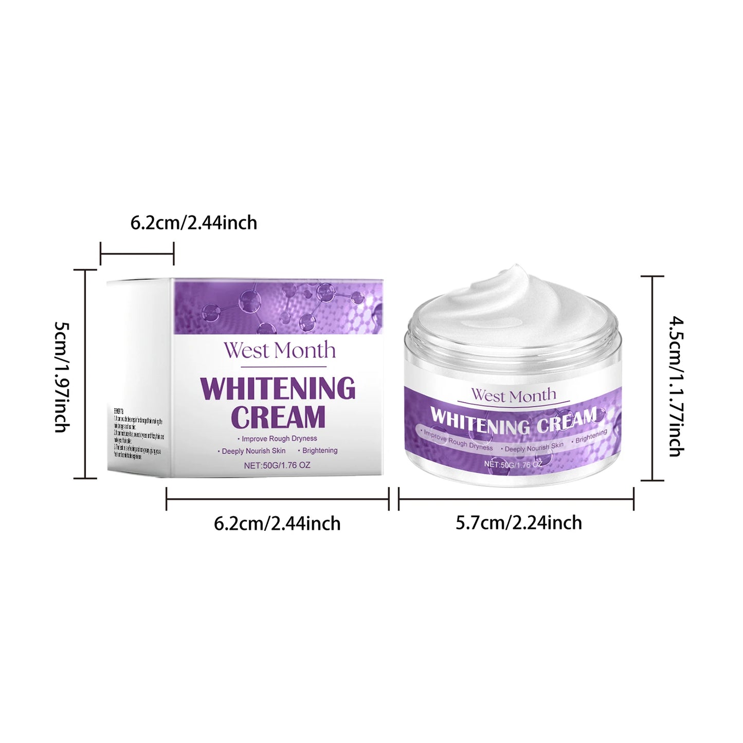 Crema blanqueadora e iluminadora West and Month