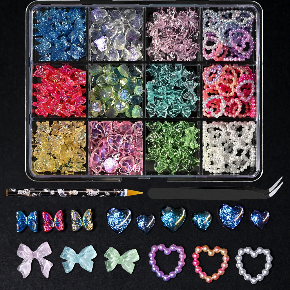 +15 Sets de decoraciones para uñas Kawaii