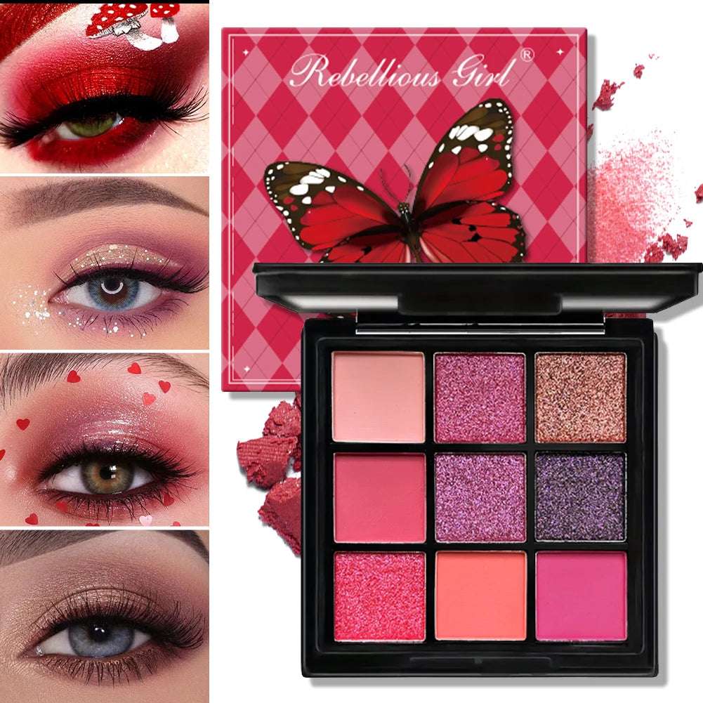 Paleta de Sombras Rebellius girl de 9 Colores.