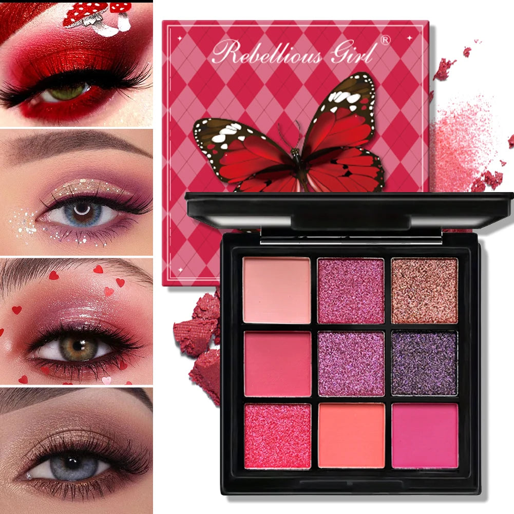 Paleta de Sombras Rebellius girl de 9 Colores.