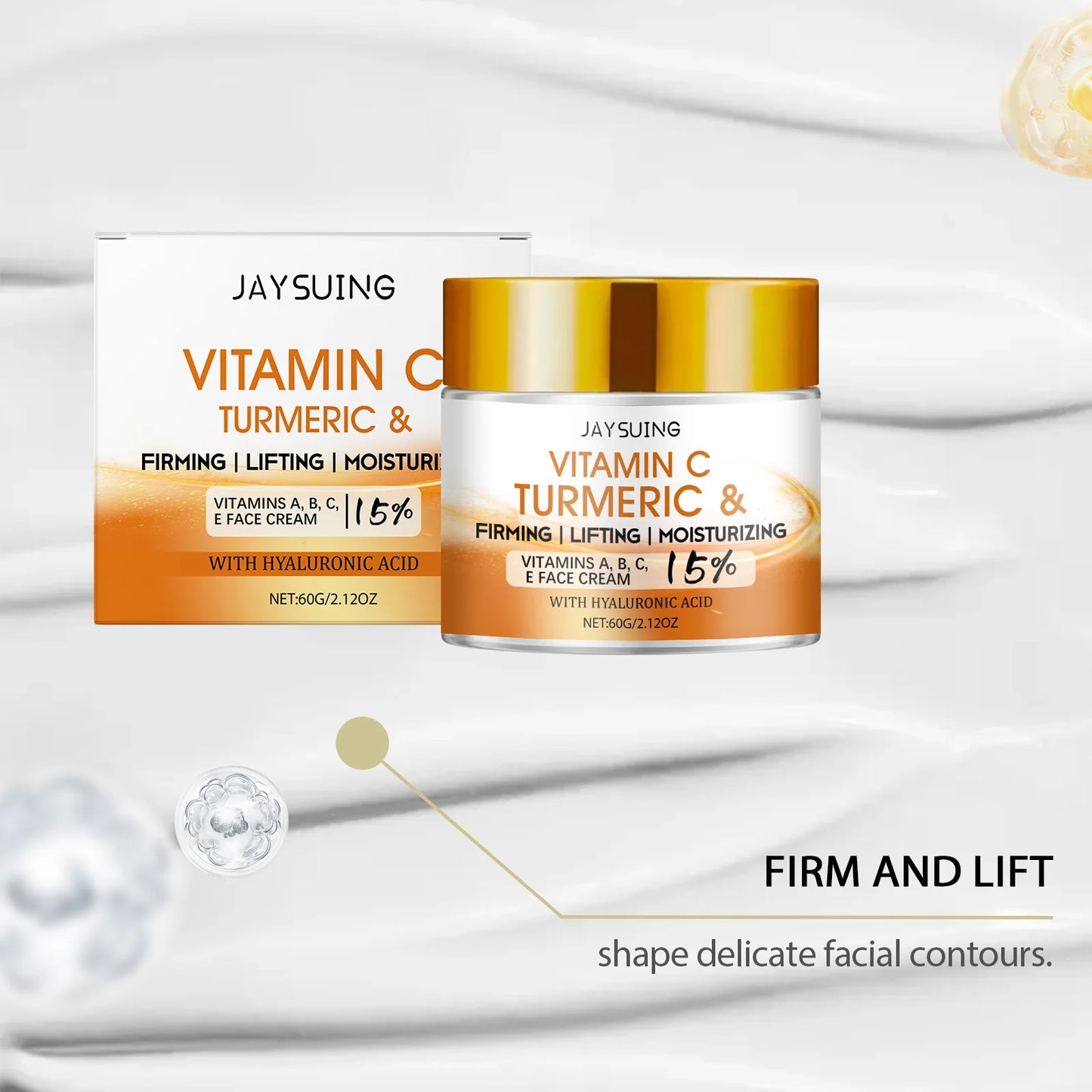 Crema hidratante y reafirmante de cúrcuma Jaysuing
