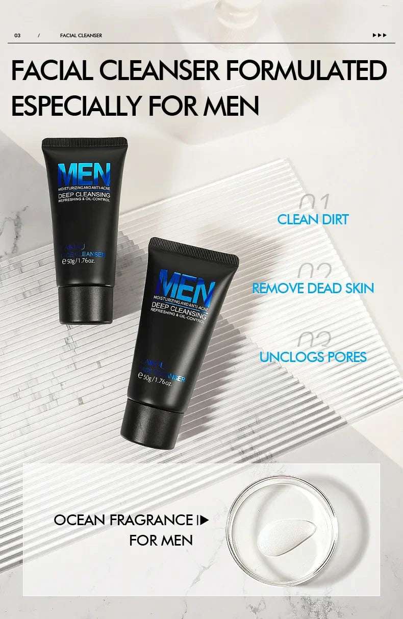 Crema para hombre antiacné y control de grasa.