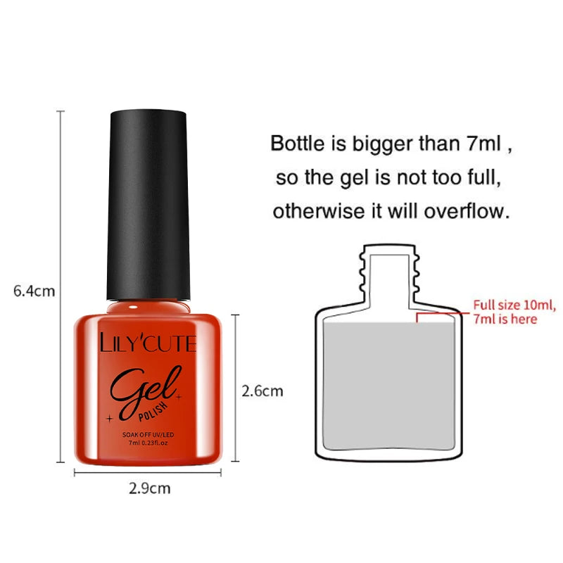 LILYCUTE Set de 6 Esmaltes gel UV de Uñas.