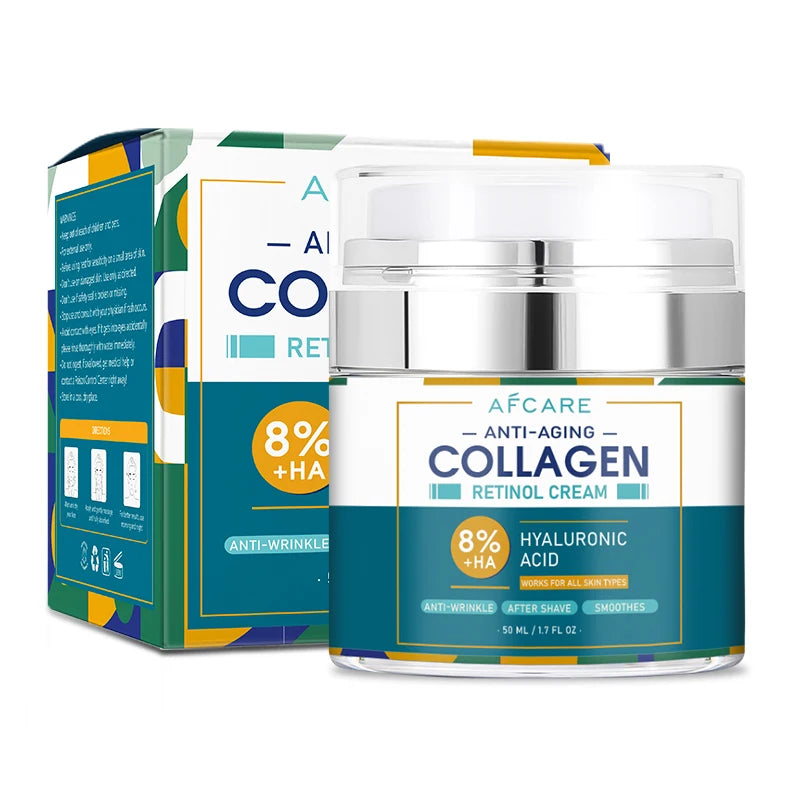 Crema Facial con Ácido Hialurónico 8% y Retinol.