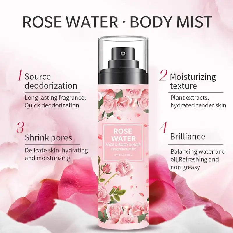 Spray Hidratante Facial. ROSE WATER
