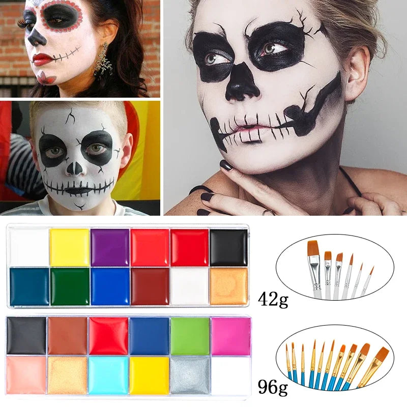 Kit de pintura facial y corporal al óleo.