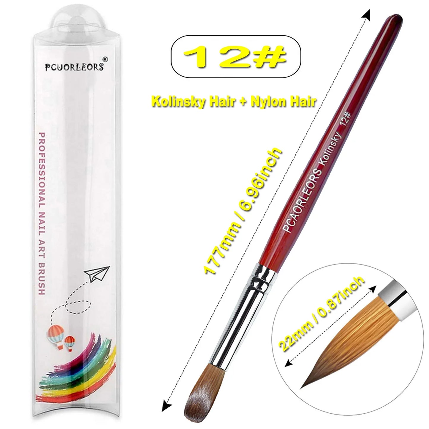 Pinceles para manicura y pedicura.