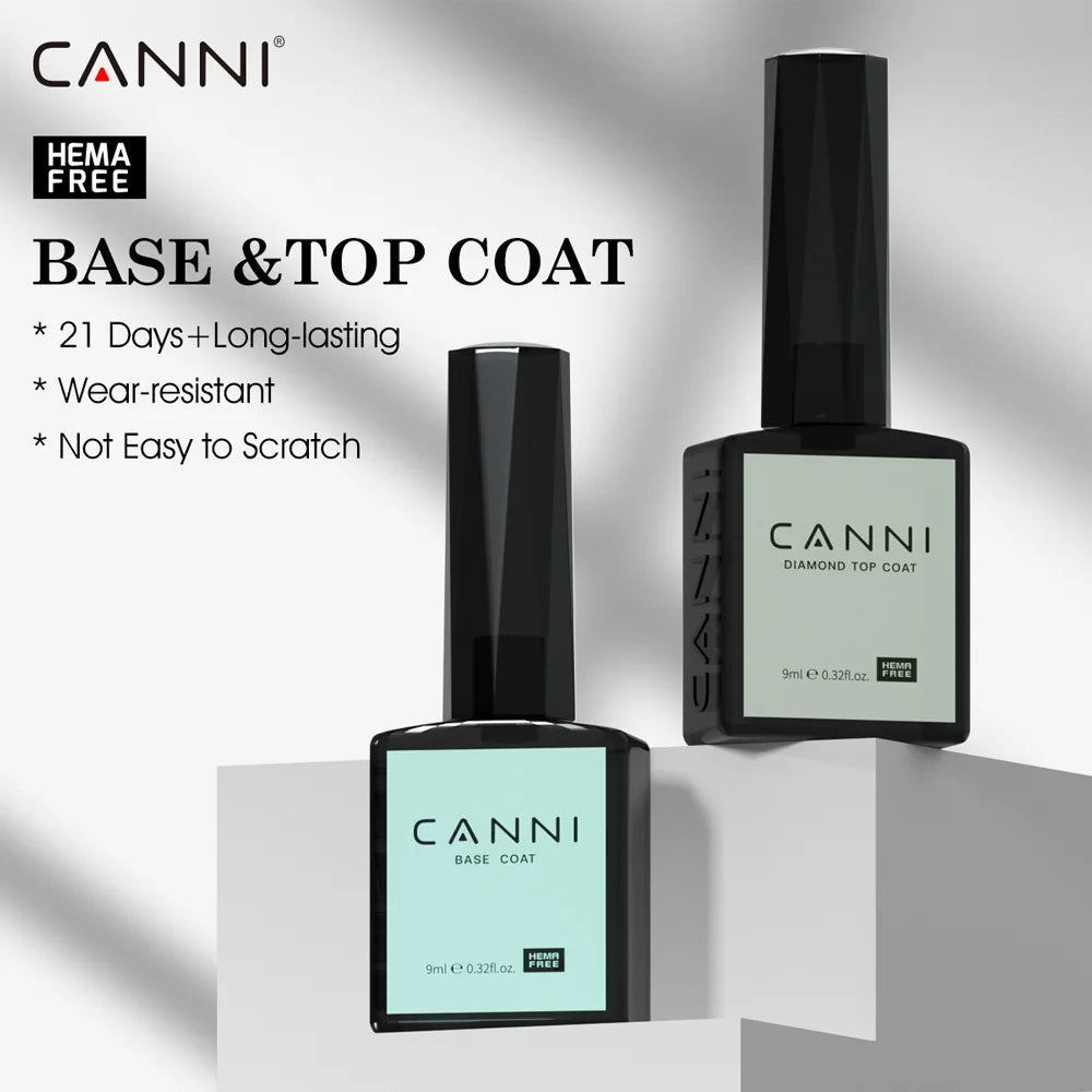 CANNI HEMA FREE base y top coat secado UV