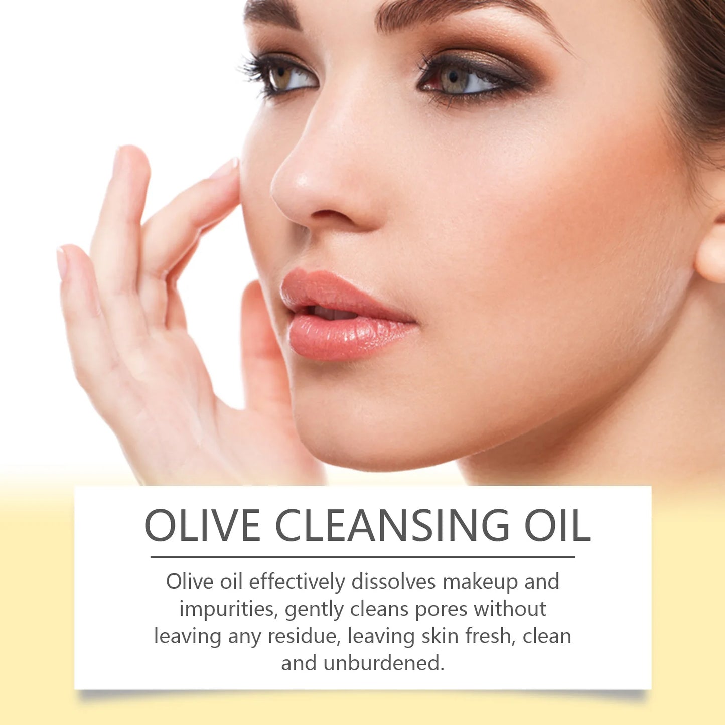 Aceite de oliva, desmaquillante eliminándolo con facilidad.