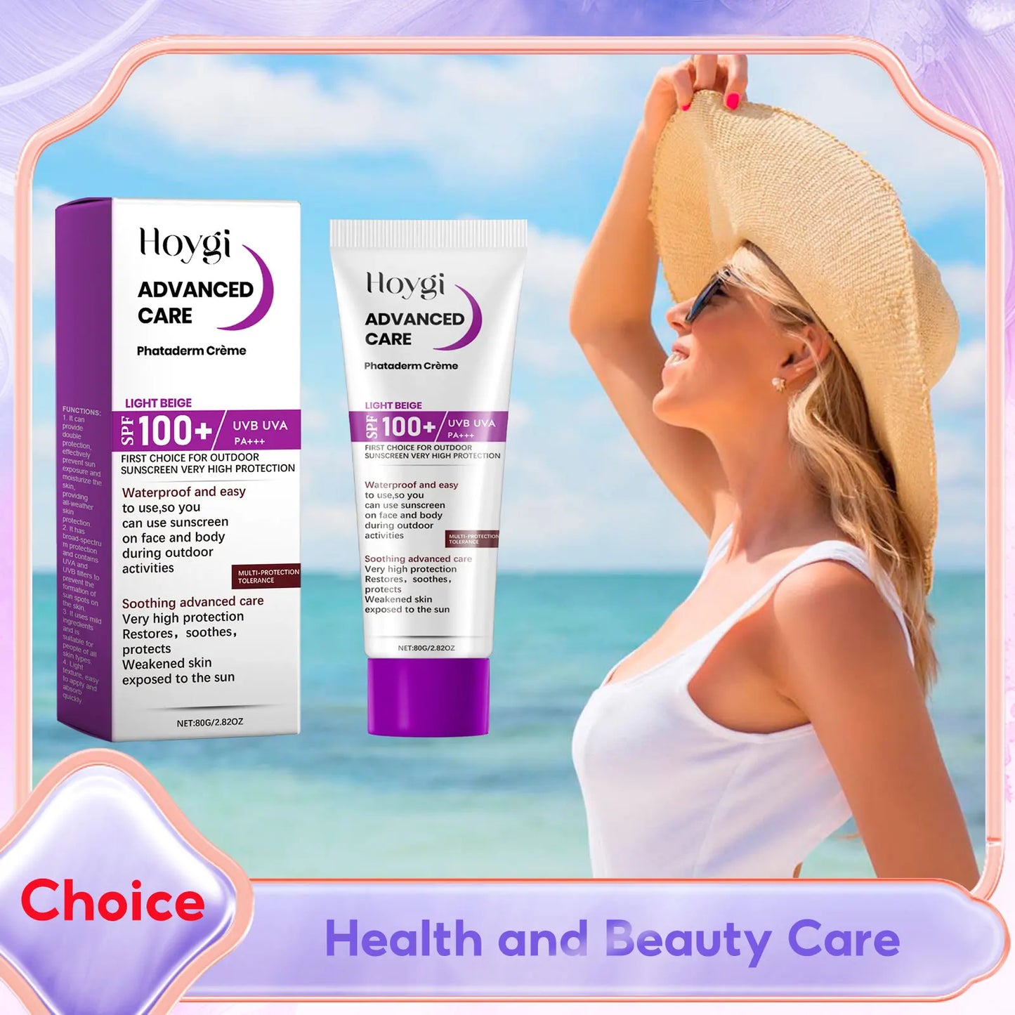 Crema Solar Hoygi con Ácido Hialurónico,