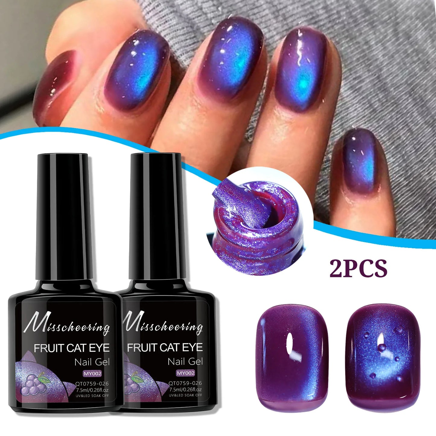 Misscheering magnetic gel polishes