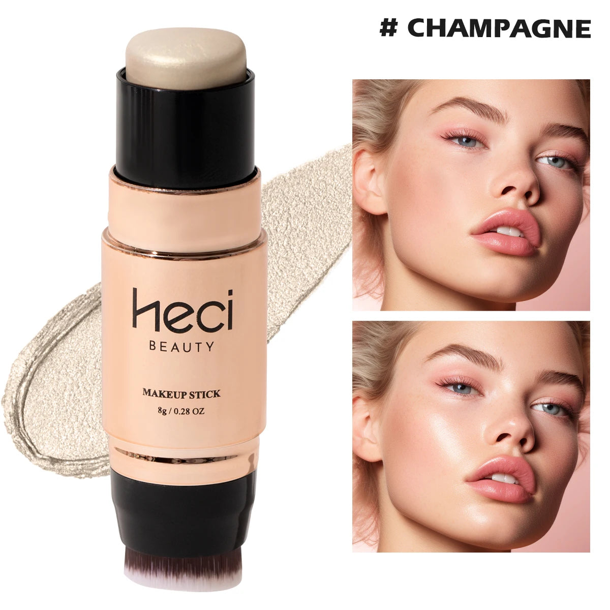 Bronceador e iluminador en stick Heci Beauty