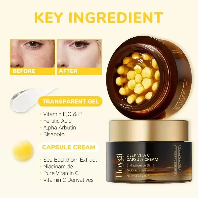 Crema faciales en cápsulas con vitamina C HOIGY