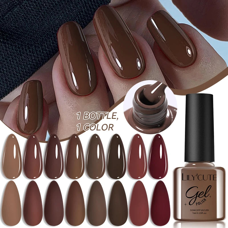 LILYCUTE Set de 6 Esmaltes gel UV de Uñas.