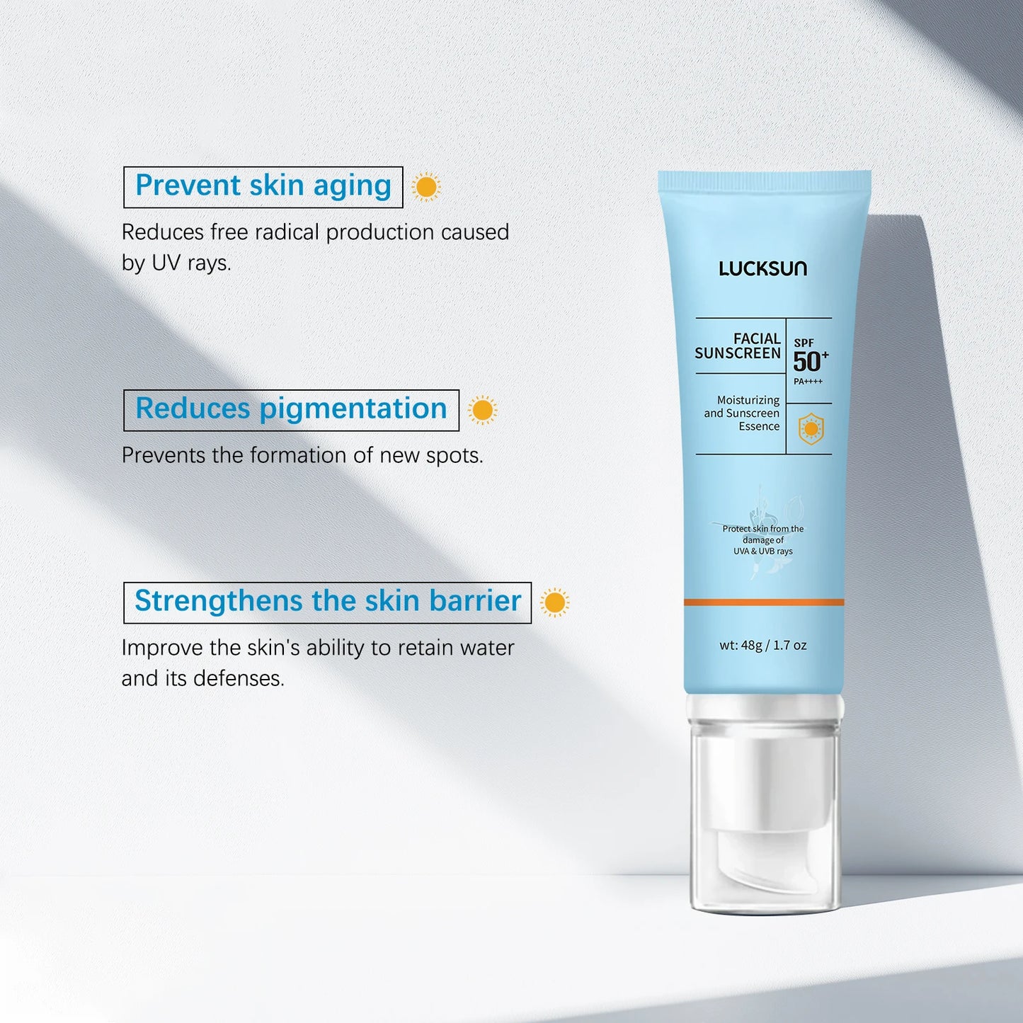 Protector facial hidratantes LUCKSUN SPF50+