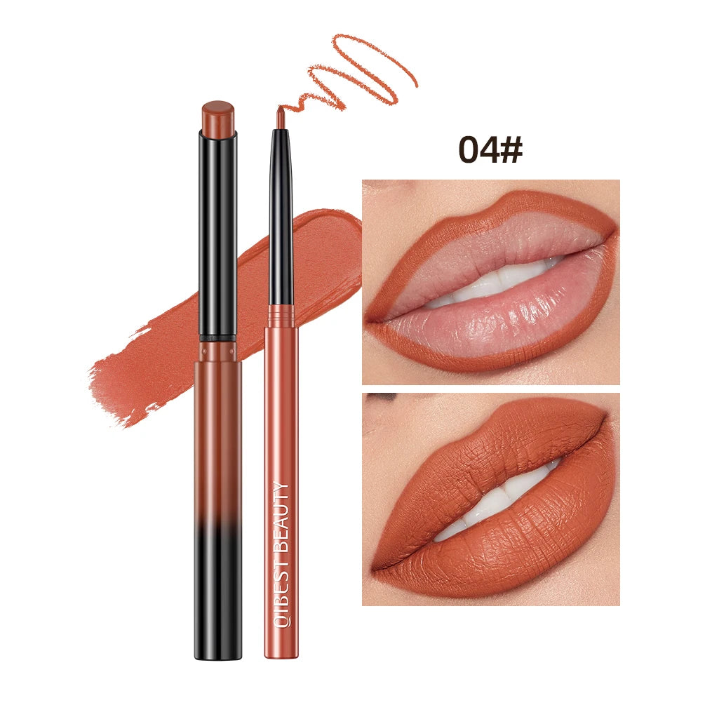 Set de Labial Mate y Delineador QiBest