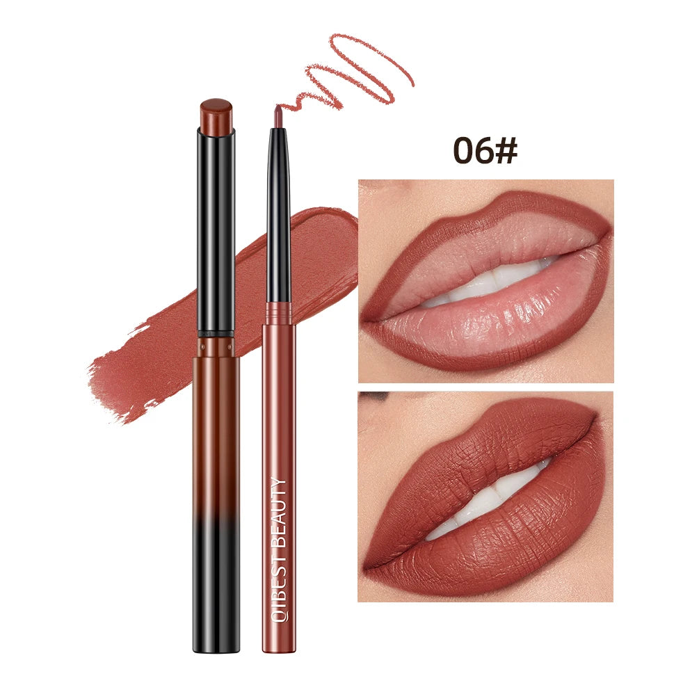 Set de Labial Mate y Delineador QiBest