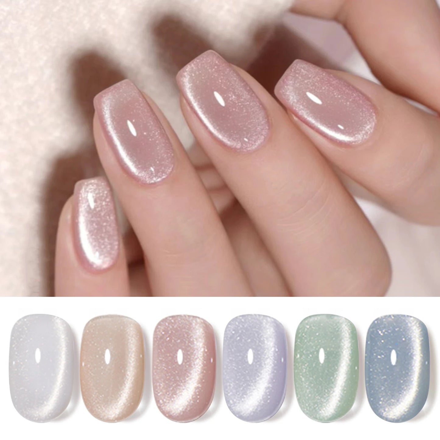 Sets de 6 esmaltes de ojo de gato BORN PRETTY