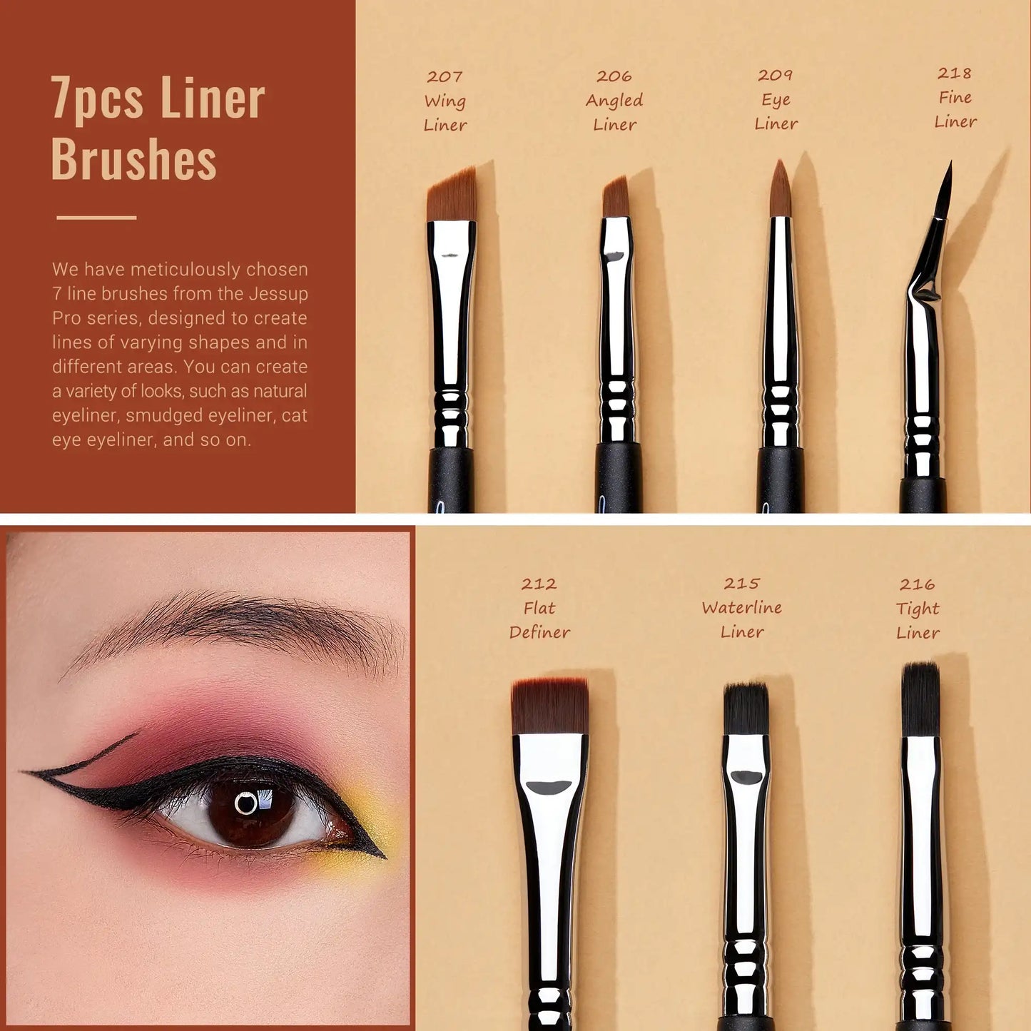 Set de Brochas para Ojos Jessup