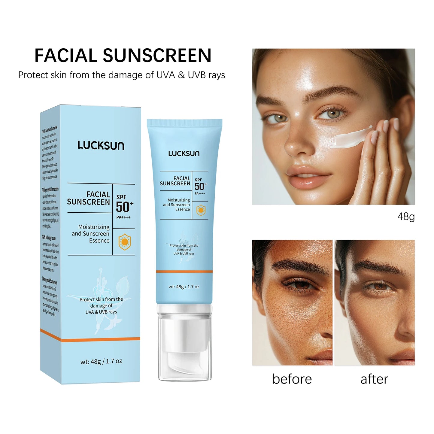Protector facial hidratantes LUCKSUN SPF50+