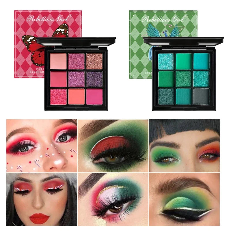 Paleta de Sombras Rebellius girl de 9 Colores.