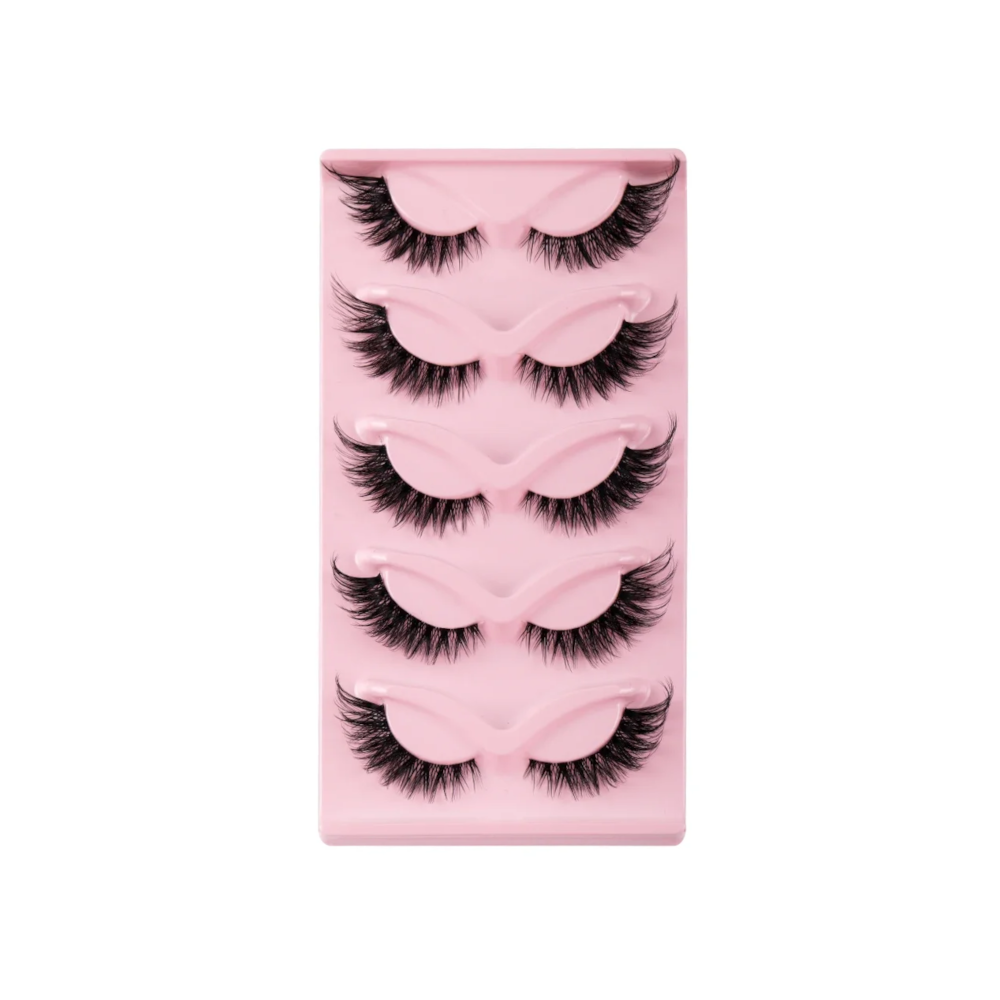 Set de 5 Pares de Pestañas Efecto Cat Eye.