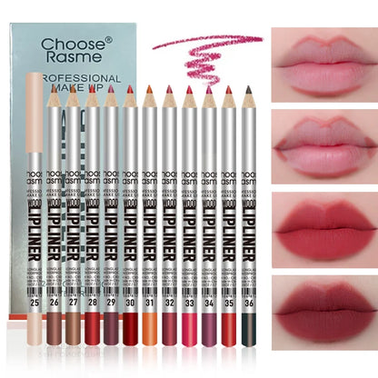 CHOOSE RASME Set of 12 Matte Lip Liners