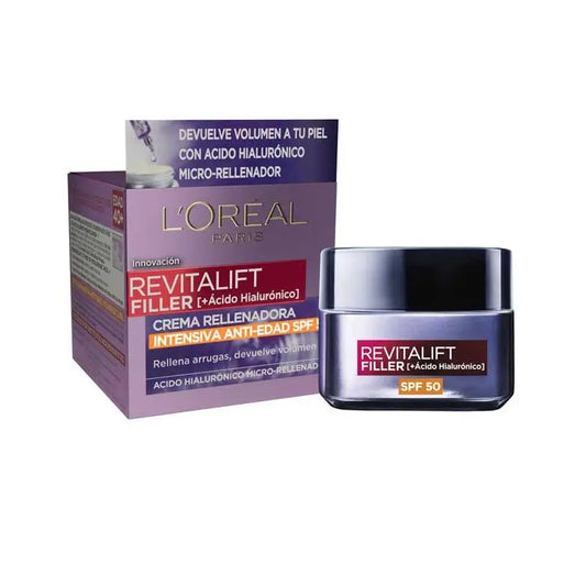 L'Oréal Paris Revitalift Filler SPF50 Crema Reafirmante.