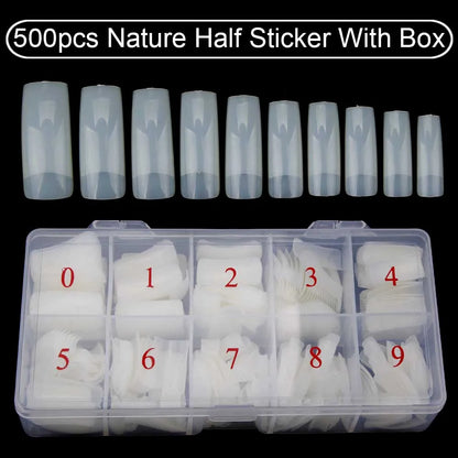 Set of 500 Nail Capsules.