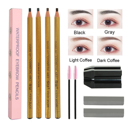 Eyebrow Pencil Set with Sharpener.