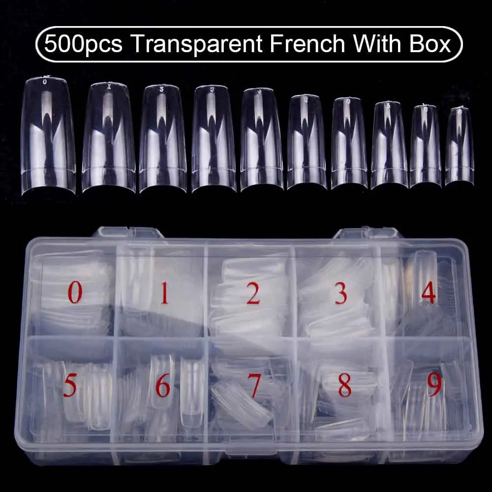 Set of 500 Nail Capsules.