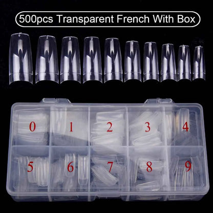 Set of 500 Nail Capsules.