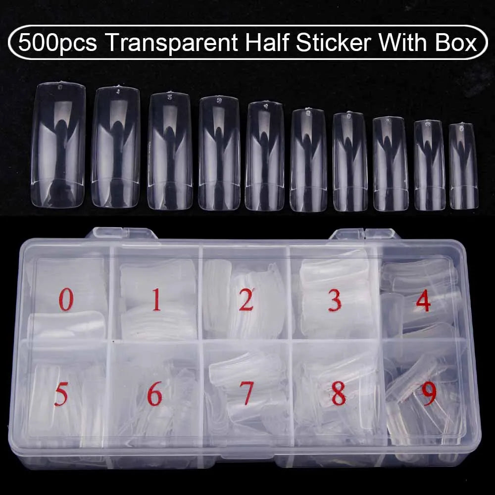 Set of 500 Nail Capsules.