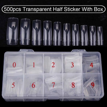 Set of 500 Nail Capsules.
