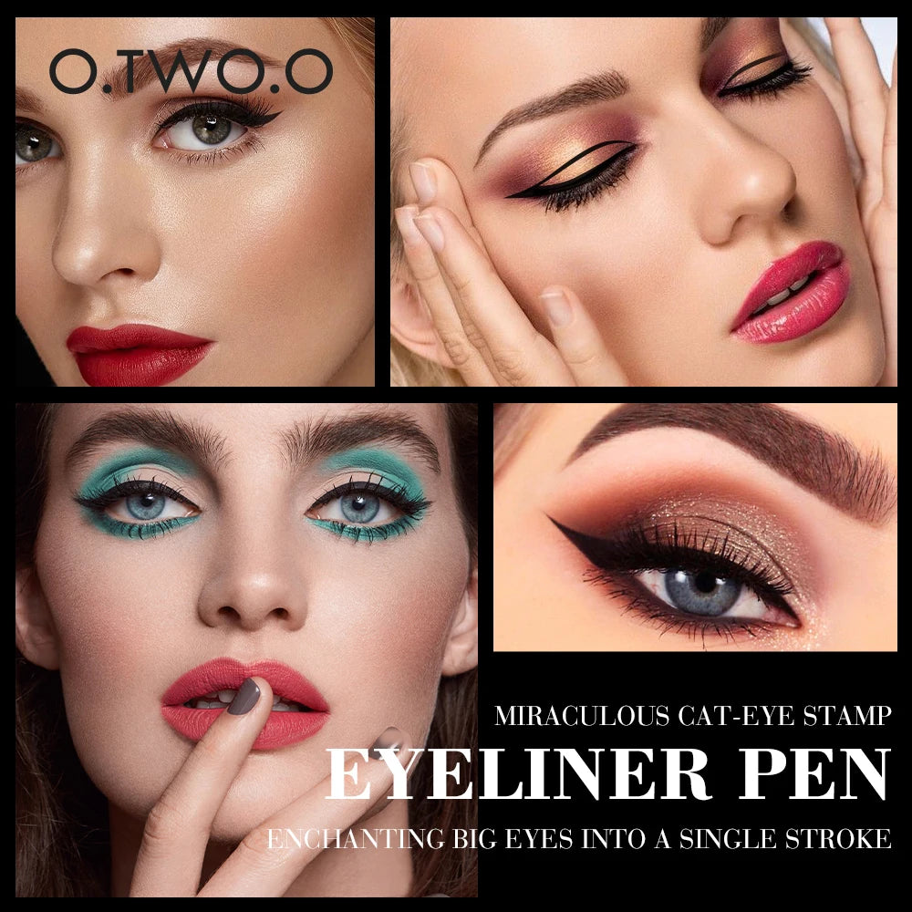 O.TWO.O Stamp Ink Eyeliner - Double Tip, Waterproof and Quick Drying