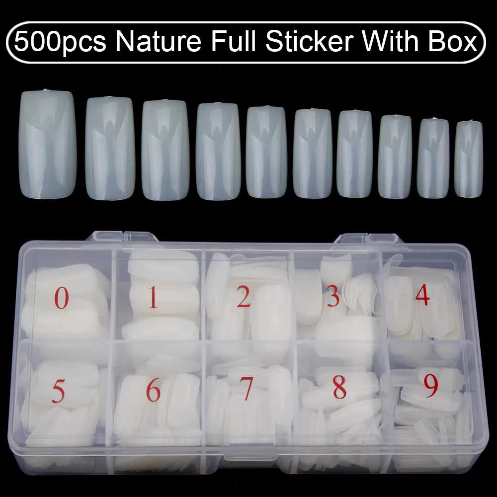 Set of 500 Nail Capsules.