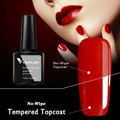 Top coat, base coat, y primer, secado a luz UV, gel VENALISA 7.5ml.