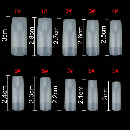 Set of 500 Nail Capsules.