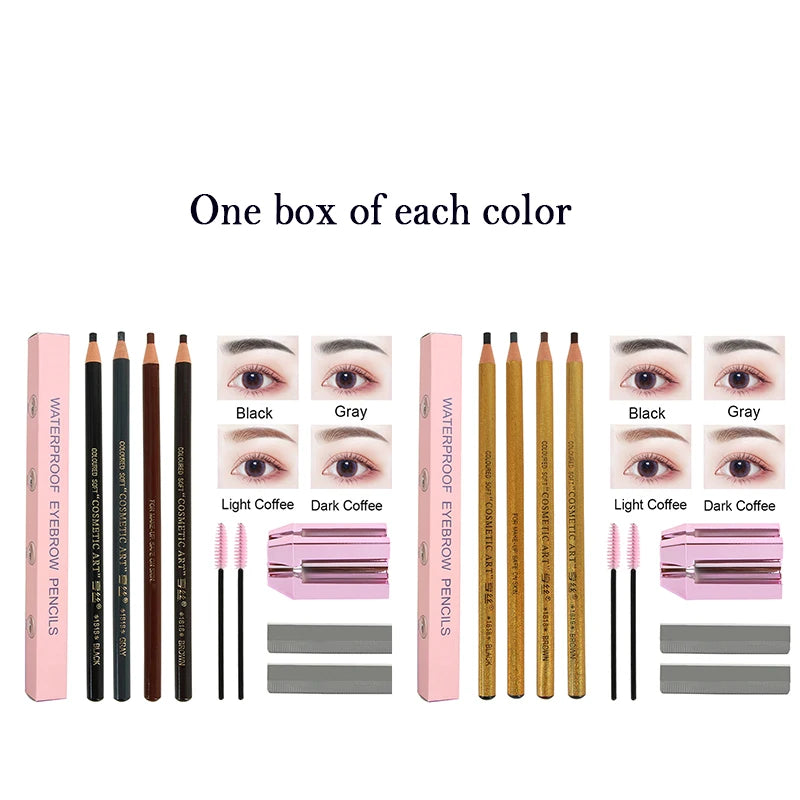 Eyebrow Pencil Set with Sharpener.