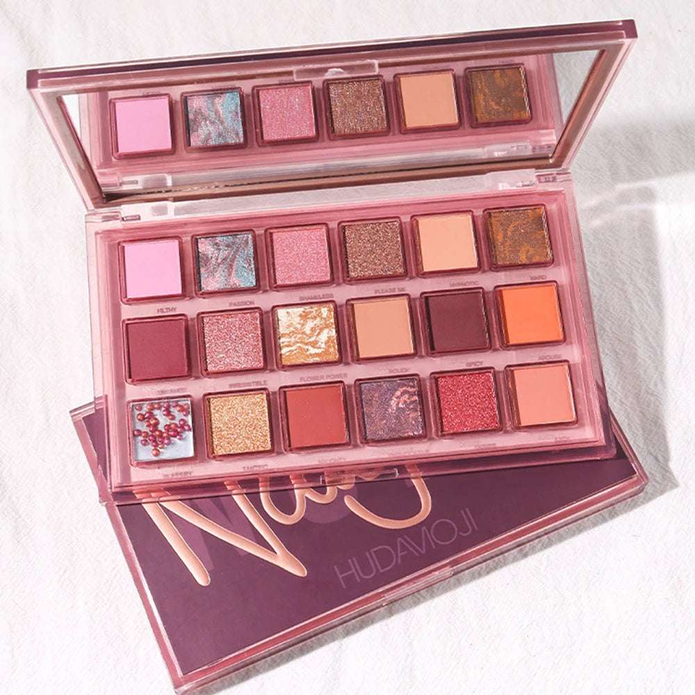Paleta de sombras de ojos de 18 colores de ZYXUAQIR.