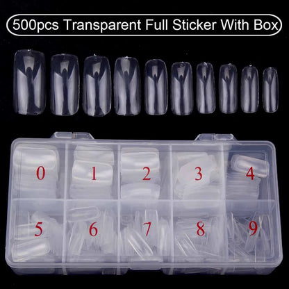 Set of 500 Nail Capsules.