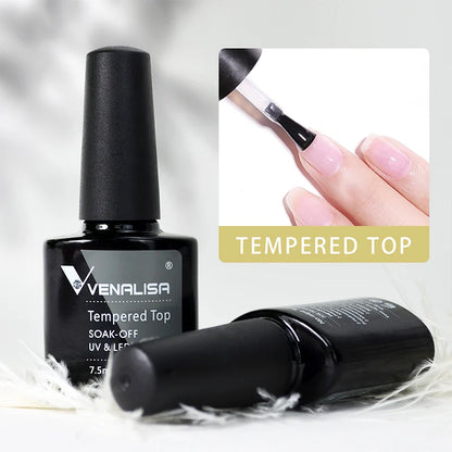 Top coat, base coat, y primer, secado a luz UV, gel VENALISA 7.5ml.