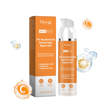 Protector solar en gel con ácido hialuróico al 1% SPF50+