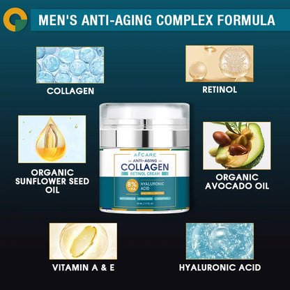Crema Facial con Ácido Hialurónico 8% y Retinol.