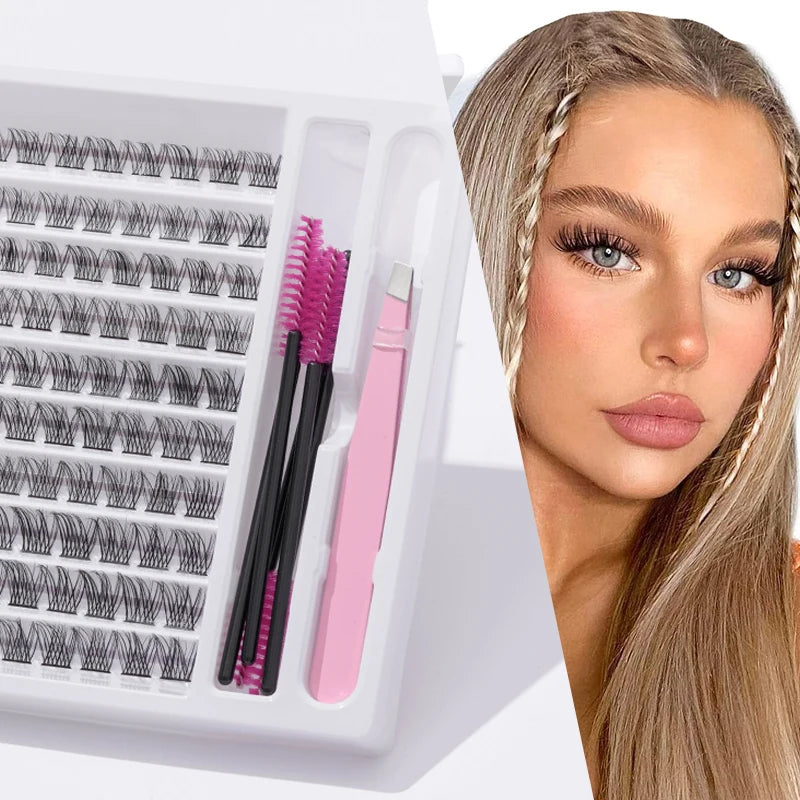 False Eyelashes in Clusters