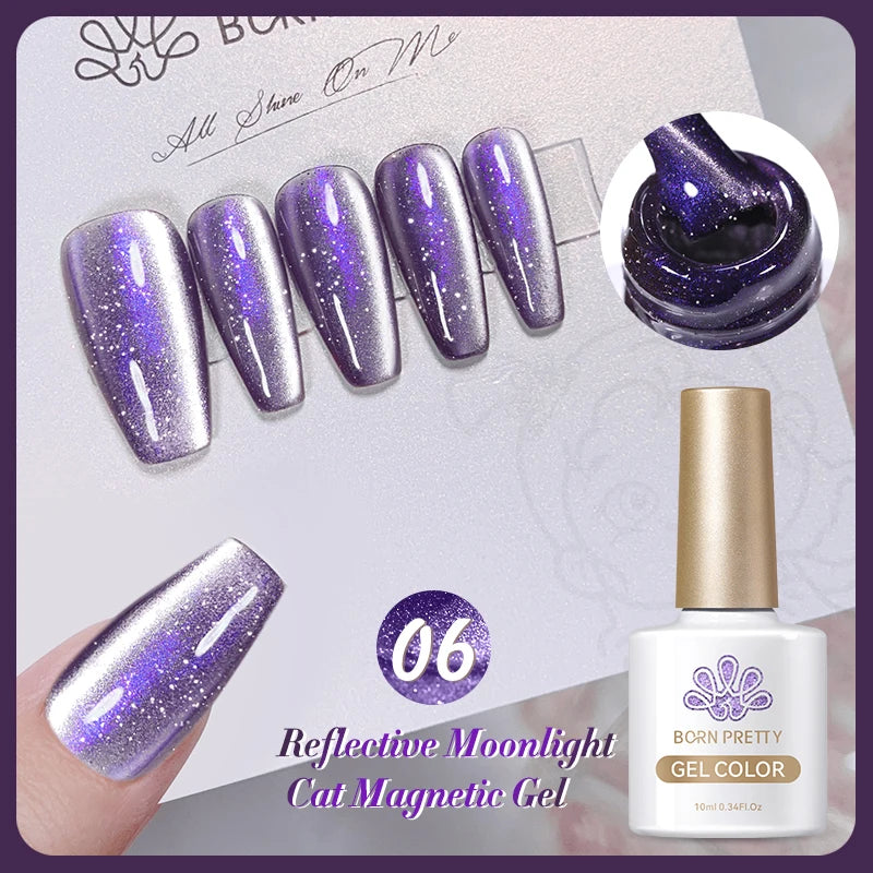 BORN PRETTY 6 Colors UV Magnetic Nail Polish