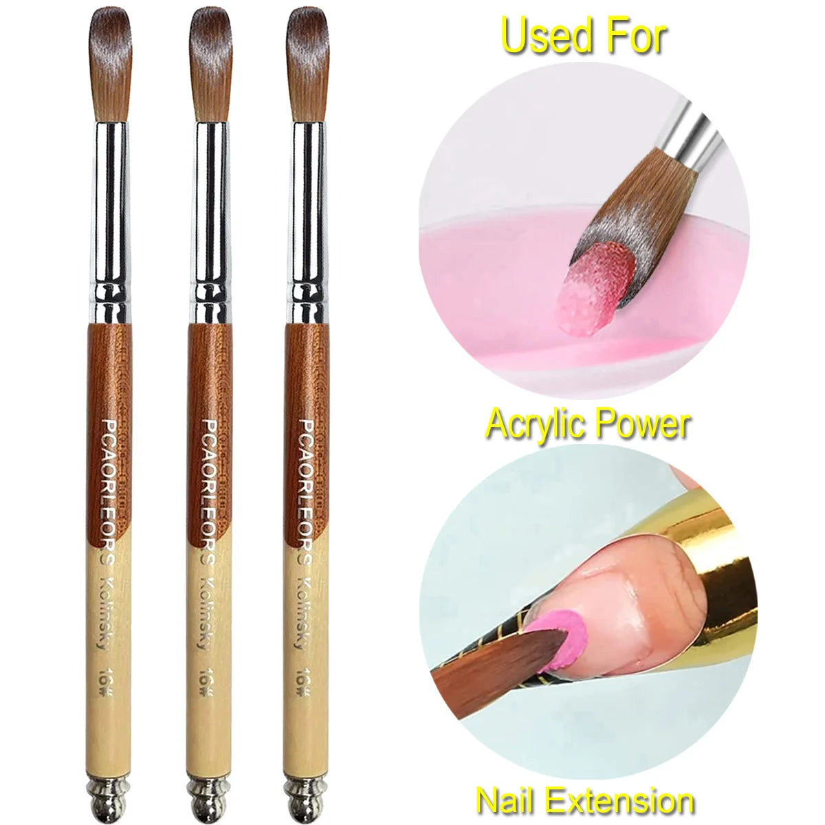 Pinceles para manicura y pedicura.