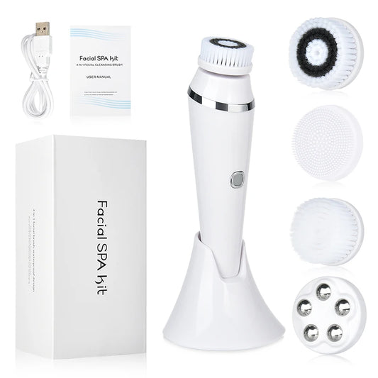 Dispositivo eléctrico multifunción para limpieza facial.