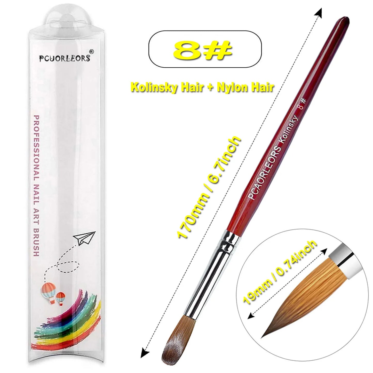 Pinceles para manicura y pedicura.