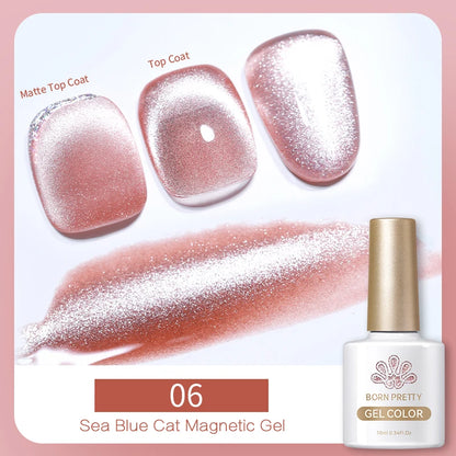 BORN PRETTY 6 Colors UV Magnetic Nail Polish